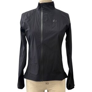 Rapha Core Rain Jacket II Womens Small Black Lightweight Cycling Jacket Nylon